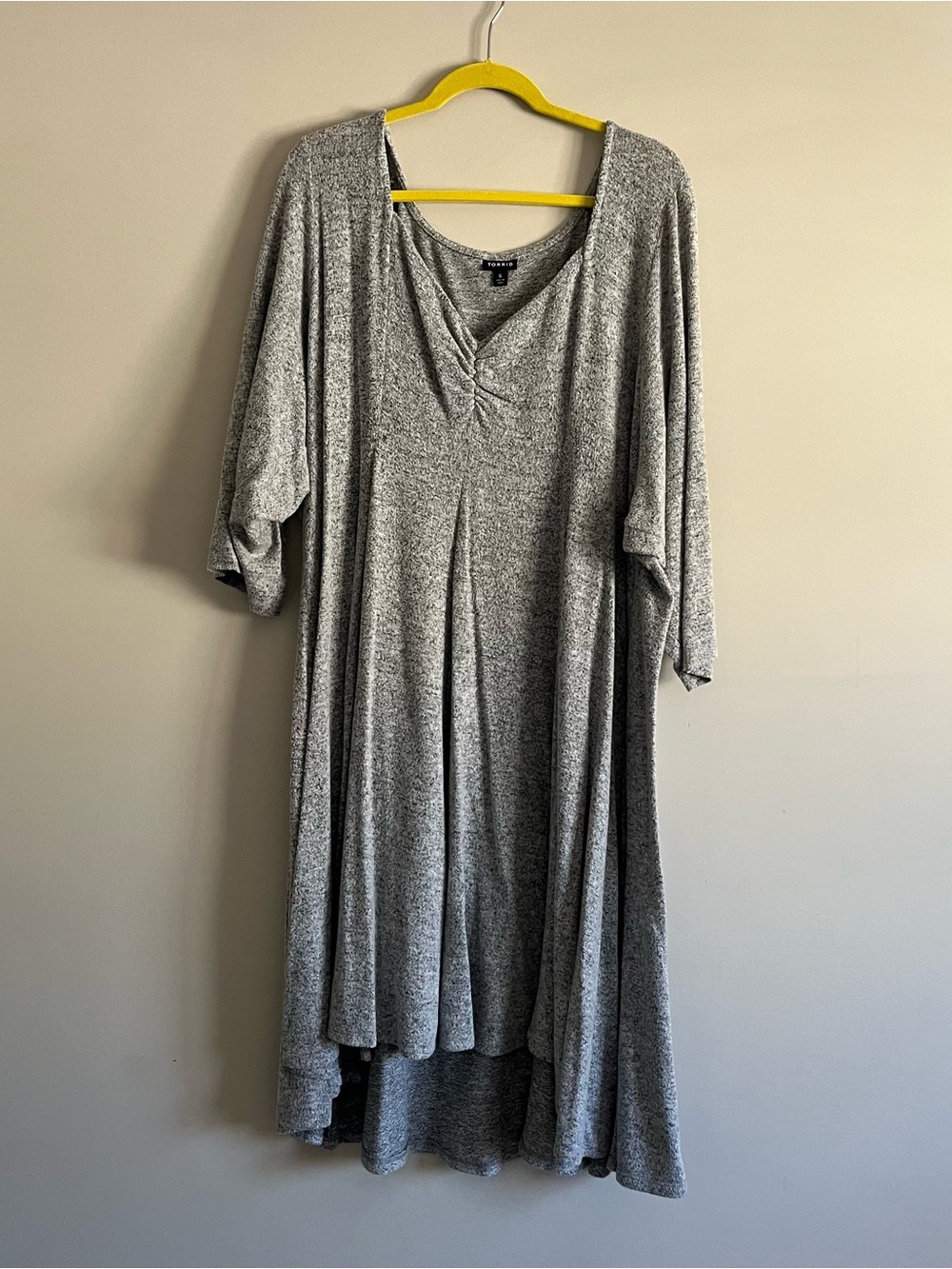 torrid 6 Heather Gray V-Neck Swing Dress. Soft fuzzy texture perfect for winter